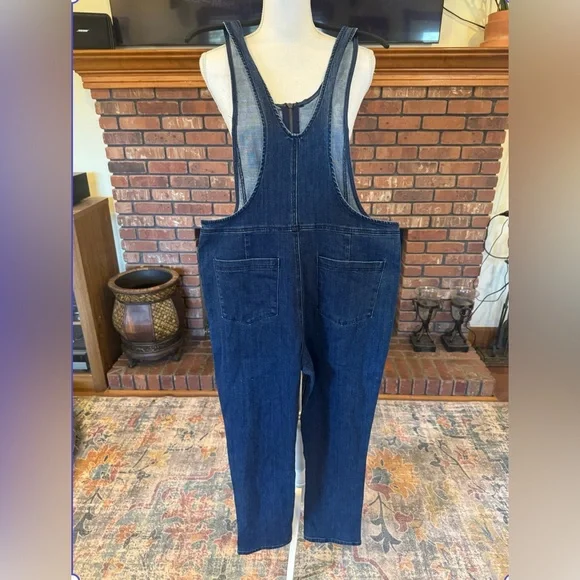 Free People Dark Blue Women Jeans Overalls - Picture 2 of 2